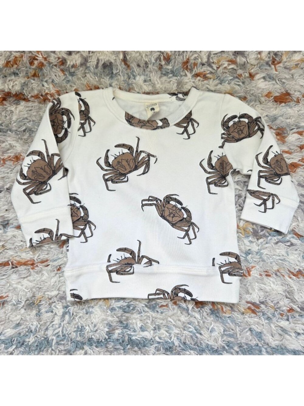 Kate Quinn Crab Print Toddler Sweatshirt 6-12m